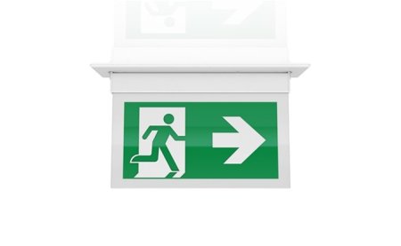 Recessed Architectural LED exit sign
